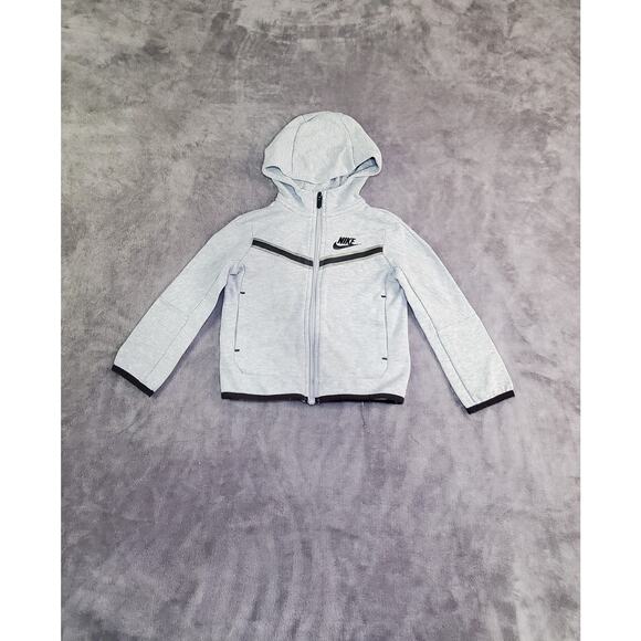 Nike Toddler Size 2T 1-2 YRS Hoodie Tech Fleece Full Zip Gray Baby C18-65 - Picture 1 of 8